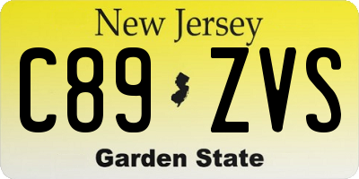 NJ license plate C89ZVS