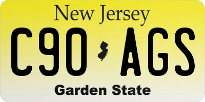NJ license plate C90AGS