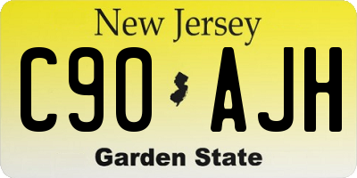 NJ license plate C90AJH