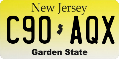 NJ license plate C90AQX