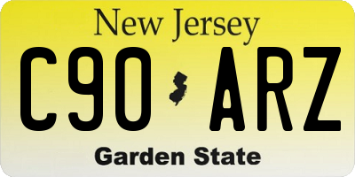 NJ license plate C90ARZ