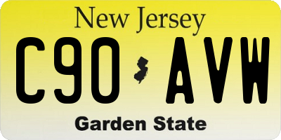 NJ license plate C90AVW
