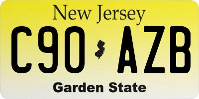 NJ license plate C90AZB