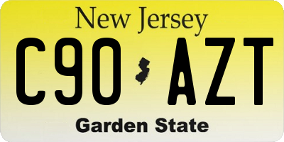 NJ license plate C90AZT