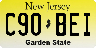 NJ license plate C90BEI