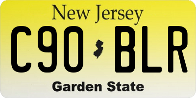 NJ license plate C90BLR