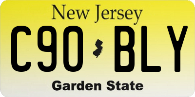 NJ license plate C90BLY