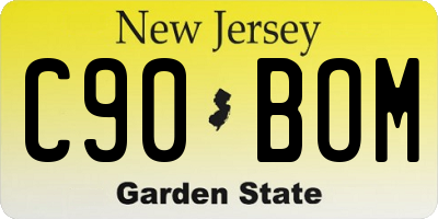 NJ license plate C90BOM
