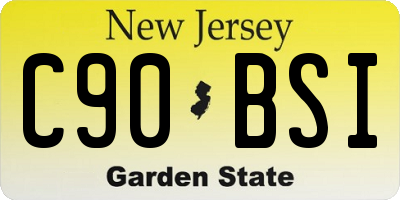 NJ license plate C90BSI