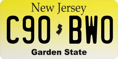 NJ license plate C90BWO