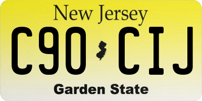NJ license plate C90CIJ