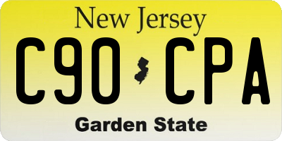NJ license plate C90CPA