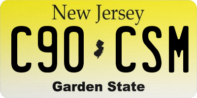 NJ license plate C90CSM