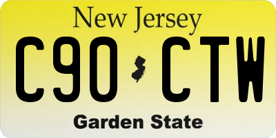 NJ license plate C90CTW