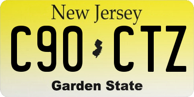 NJ license plate C90CTZ