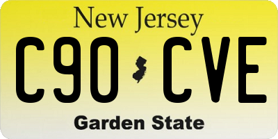 NJ license plate C90CVE