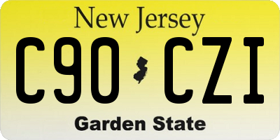 NJ license plate C90CZI