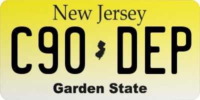 NJ license plate C90DEP