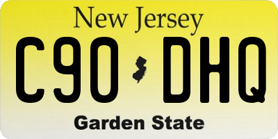 NJ license plate C90DHQ