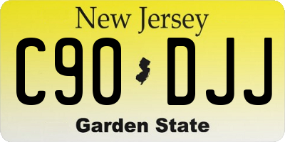 NJ license plate C90DJJ