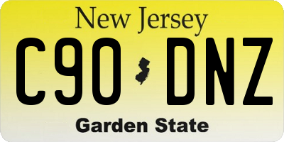 NJ license plate C90DNZ