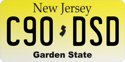 NJ license plate C90DSD