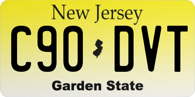 NJ license plate C90DVT