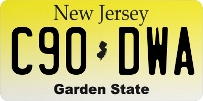 NJ license plate C90DWA