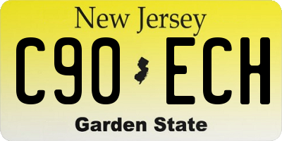 NJ license plate C90ECH