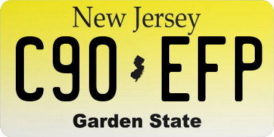NJ license plate C90EFP