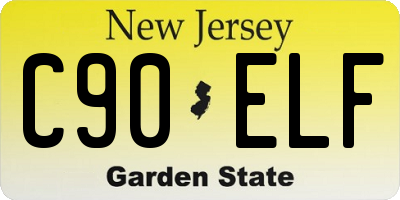 NJ license plate C90ELF