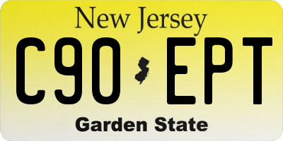 NJ license plate C90EPT