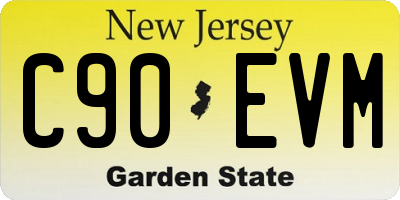 NJ license plate C90EVM