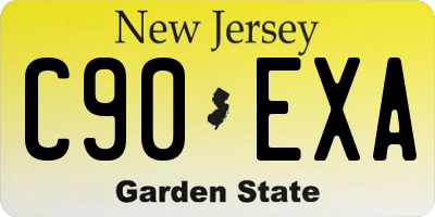 NJ license plate C90EXA