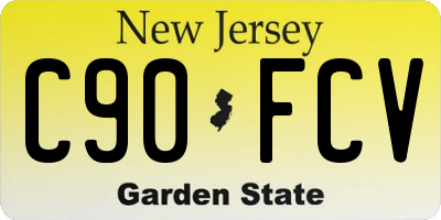 NJ license plate C90FCV