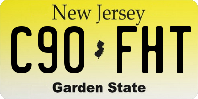 NJ license plate C90FHT