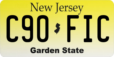 NJ license plate C90FIC