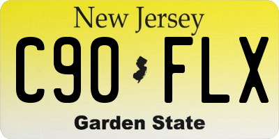 NJ license plate C90FLX