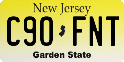 NJ license plate C90FNT