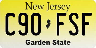 NJ license plate C90FSF