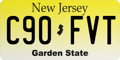 NJ license plate C90FVT