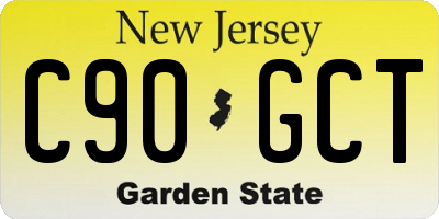 NJ license plate C90GCT