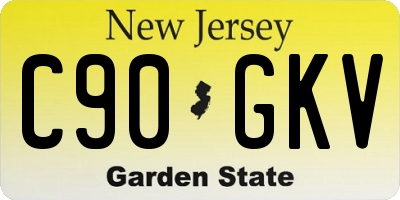 NJ license plate C90GKV