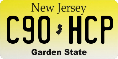 NJ license plate C90HCP