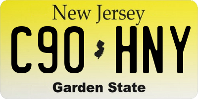 NJ license plate C90HNY