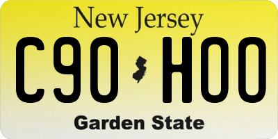 NJ license plate C90HOO