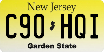 NJ license plate C90HQI