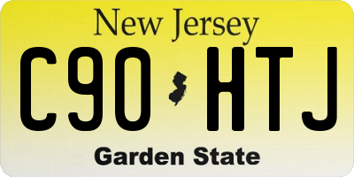NJ license plate C90HTJ