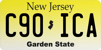 NJ license plate C90ICA