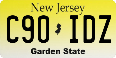 NJ license plate C90IDZ